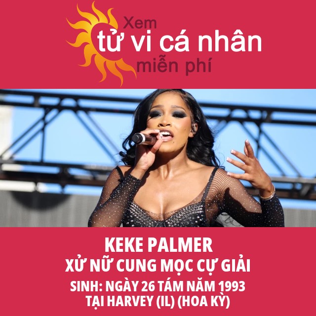 Thông tin chiêm tinh cung Xử Nữ của Keke Palmer