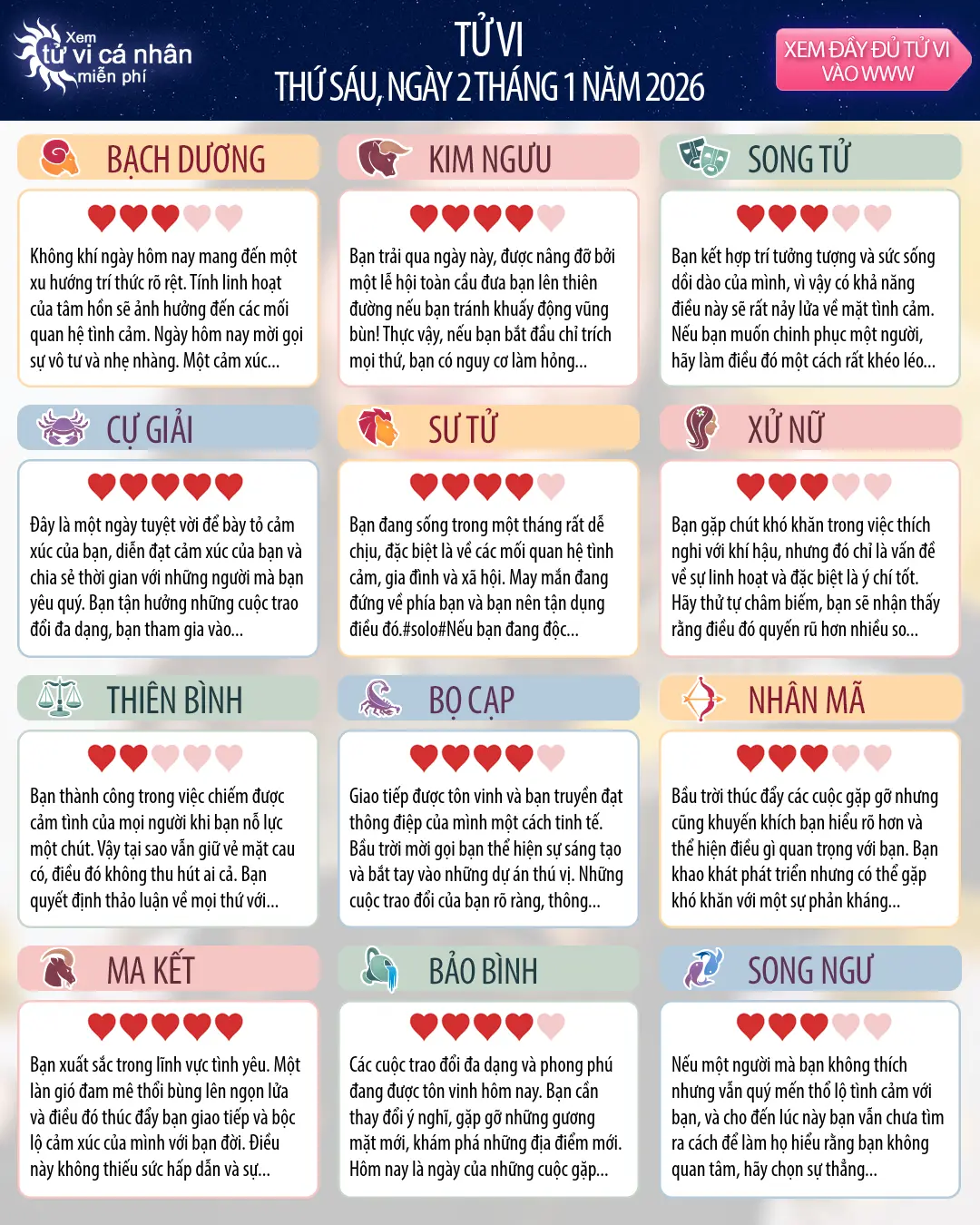 Thiên Bình: tử vi ngày mai của bạn, 3, tháng 1 năm 2026
