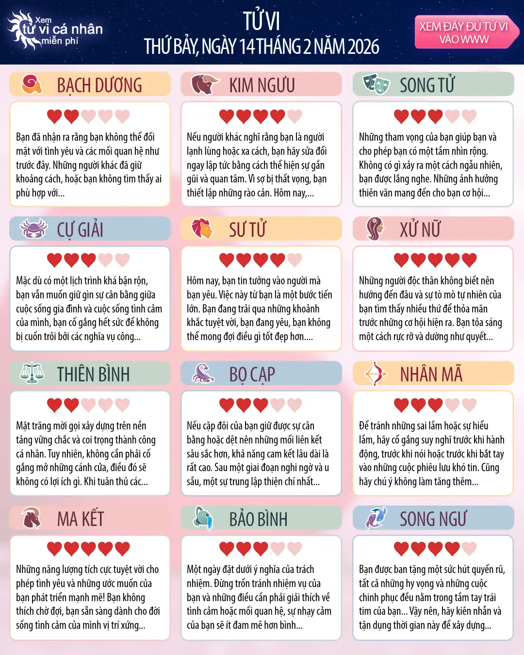 Bọ Cạp: tử vi của bạn cho 16, tháng 2 năm 2026