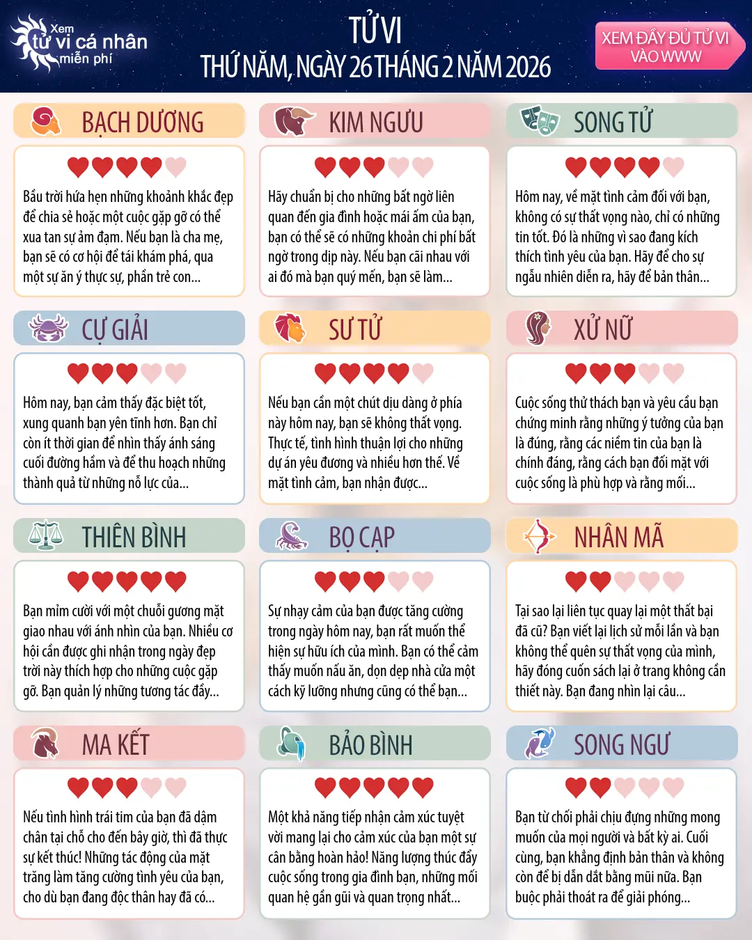 Xử Nữ: tử vi của bạn cho 28, tháng 2 năm 2026