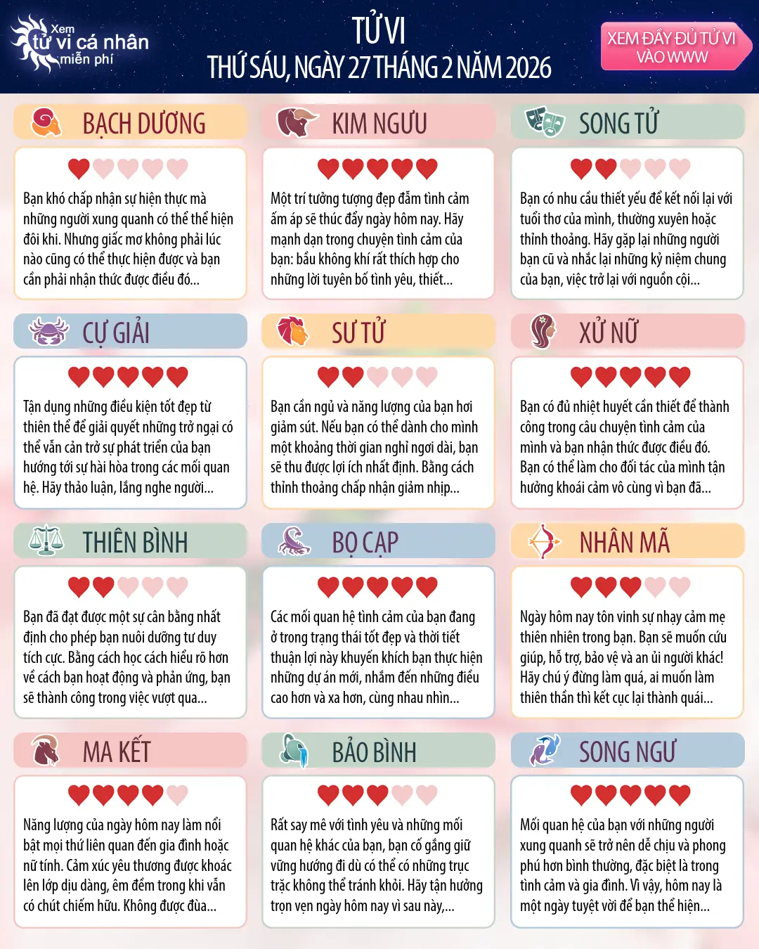 Xử Nữ: tử vi ngày mai của bạn, 28, tháng 2 năm 2026